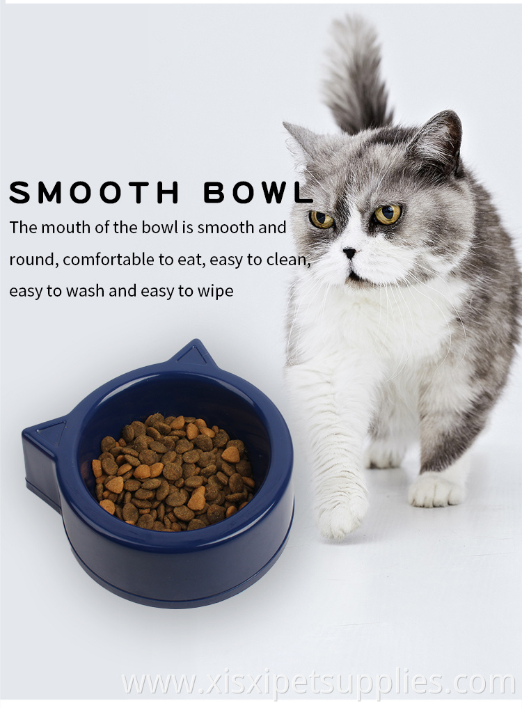 Factory Wholesale Cheap Plastic Cat Water Feeder Bowl Cat Shaped Food Bowl